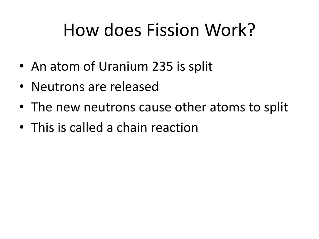 how does fission work