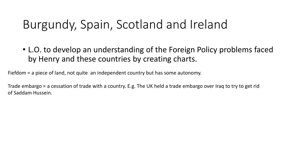 burgundy spain scotland and ireland