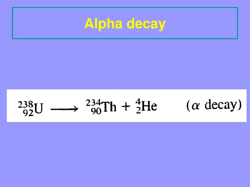 alpha decay