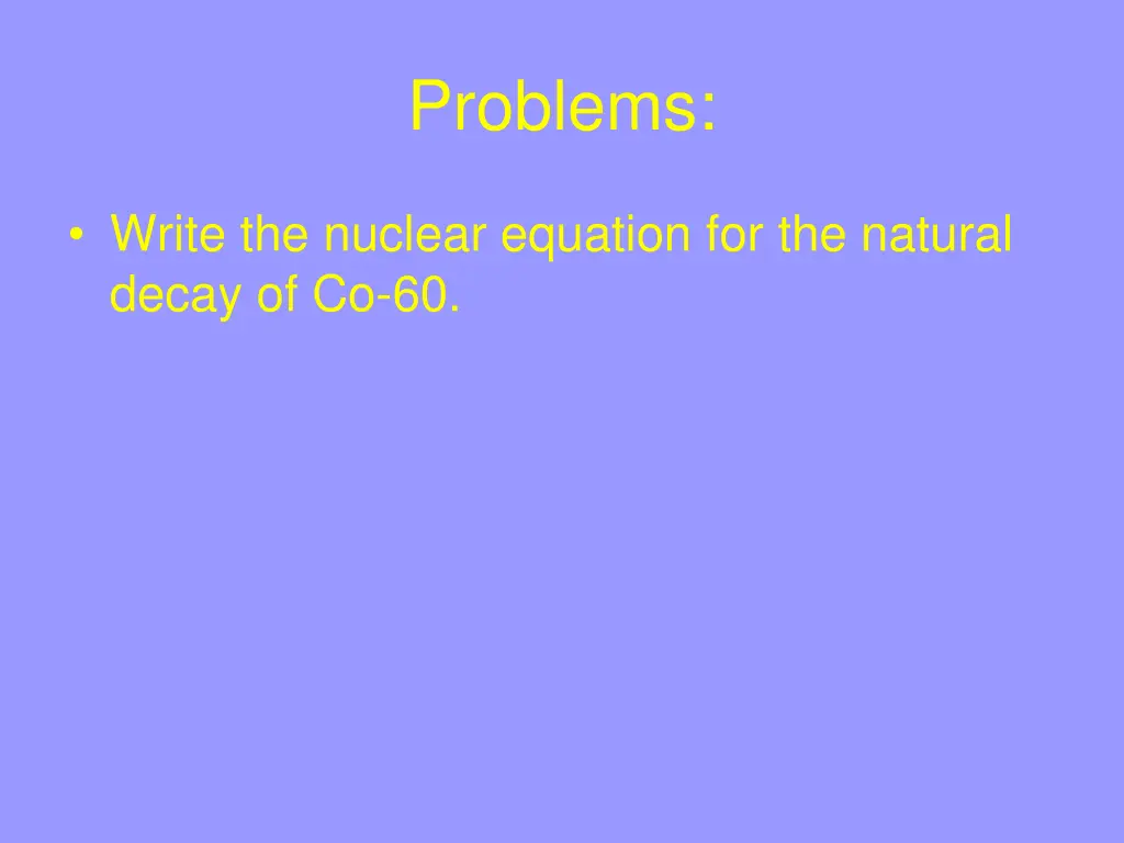 problems