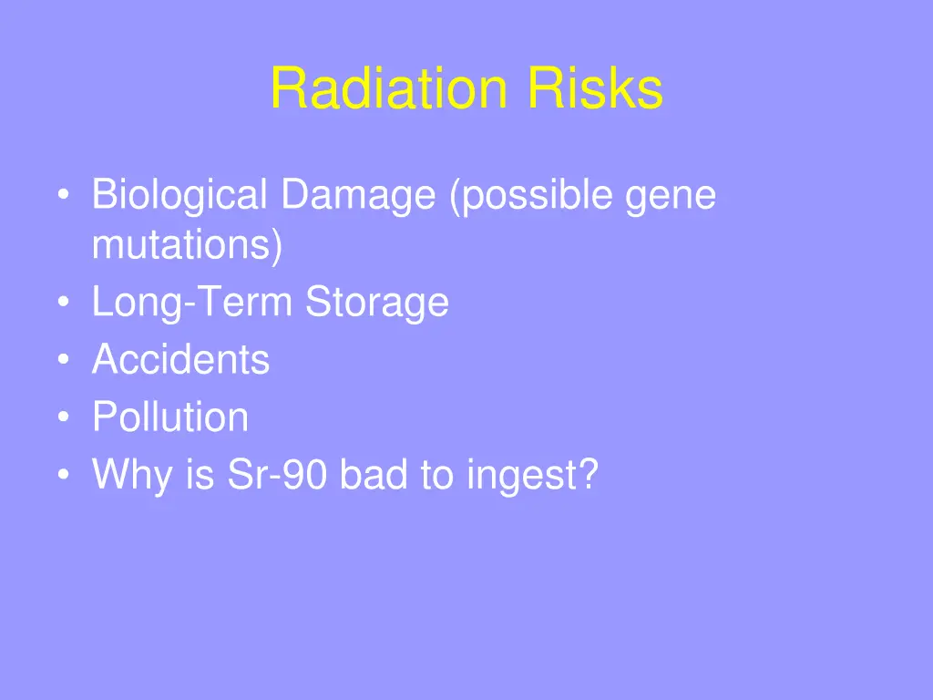 radiation risks