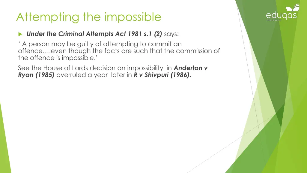 attempting the impossible