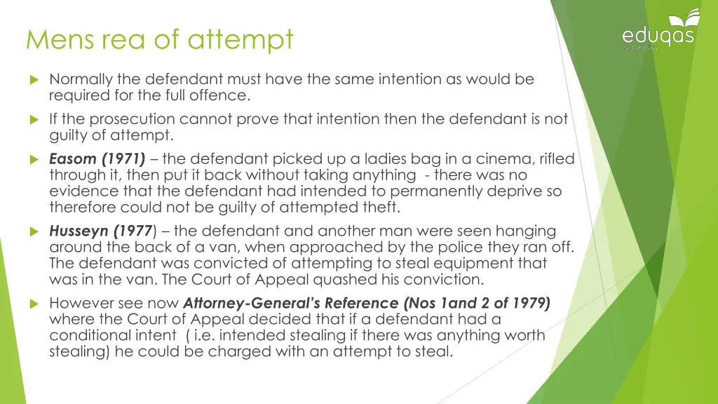 mens rea of attempt