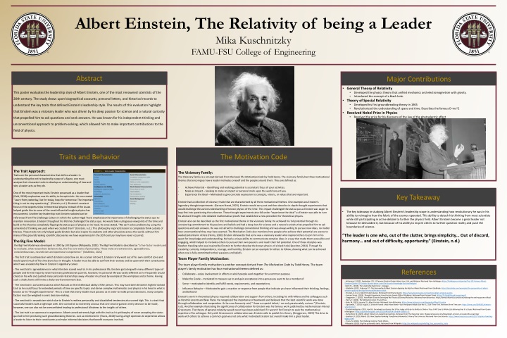albert einstein the relativity of being a leader