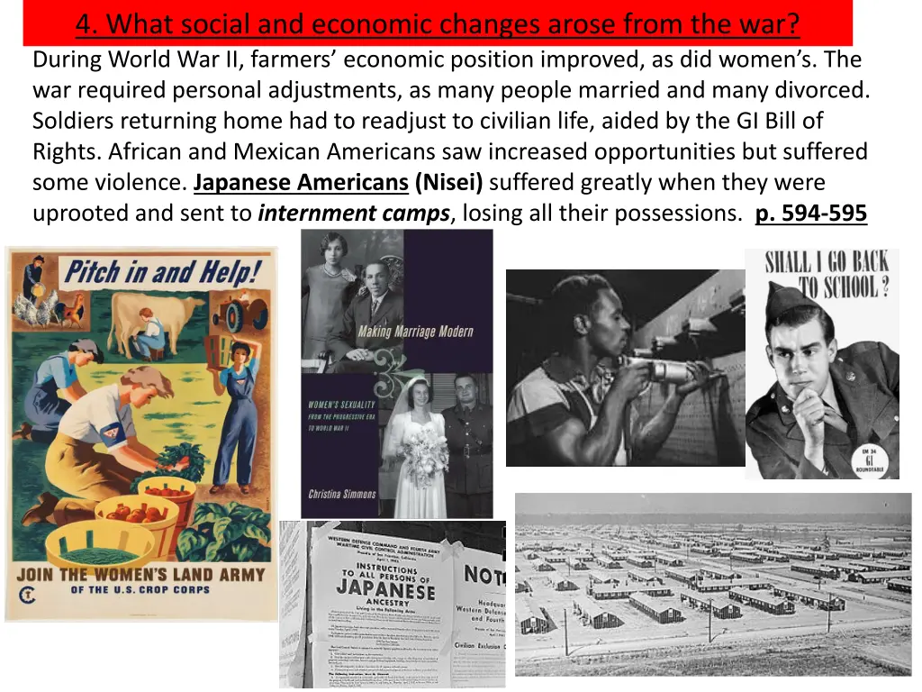 4 what social and economic changes arose from