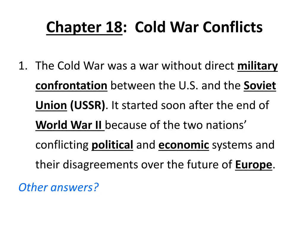 chapter 18 cold war conflicts