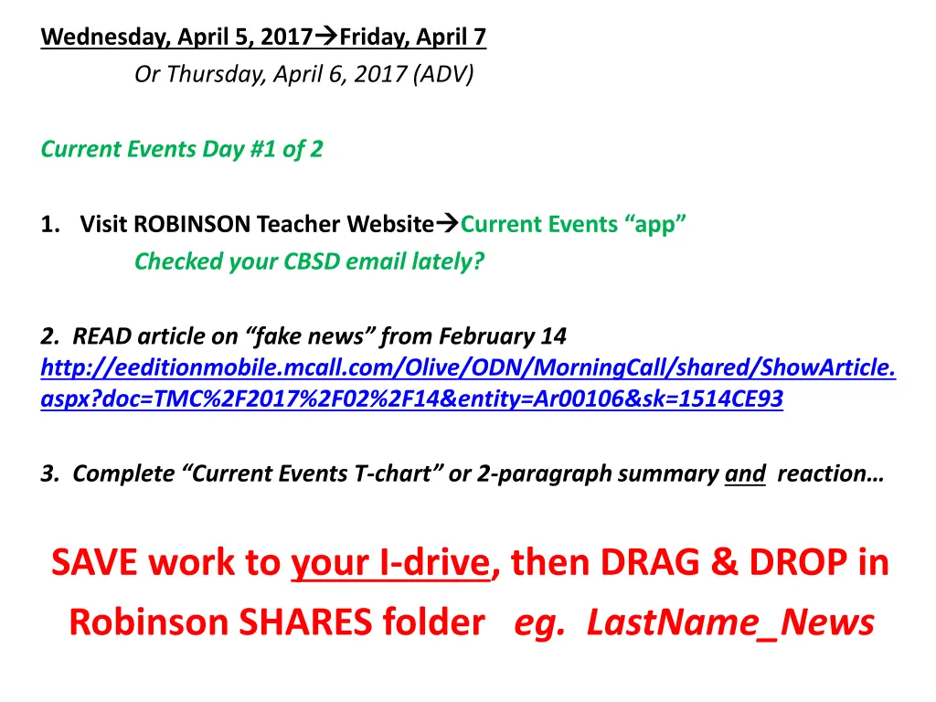 wednesday april 5 2017 or thursday april 6 2017