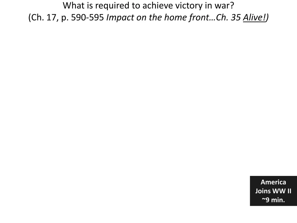 what is required to achieve victory