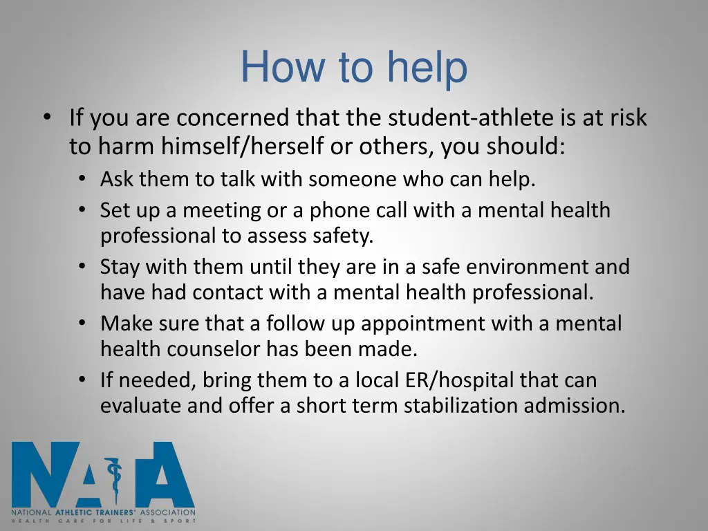 how to help