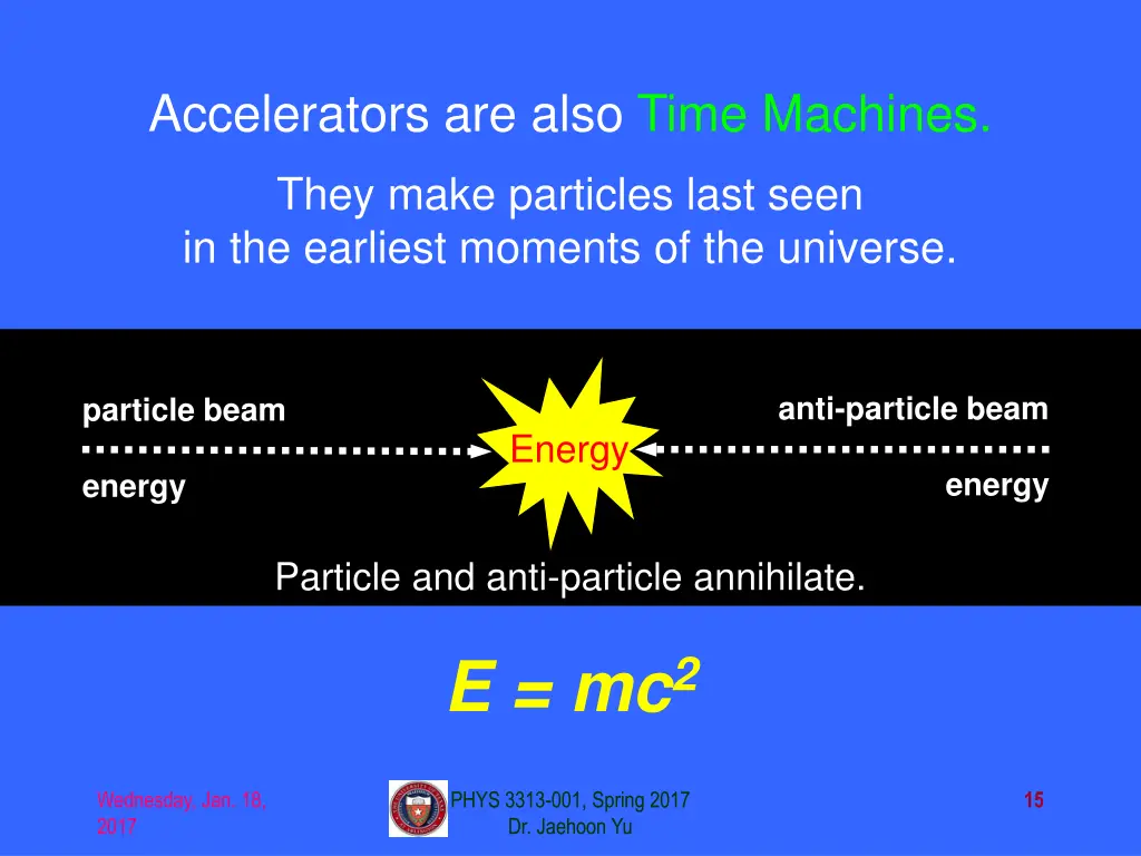 accelerators are also time machines