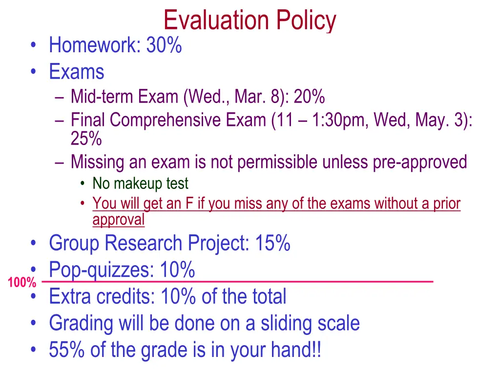 evaluation policy