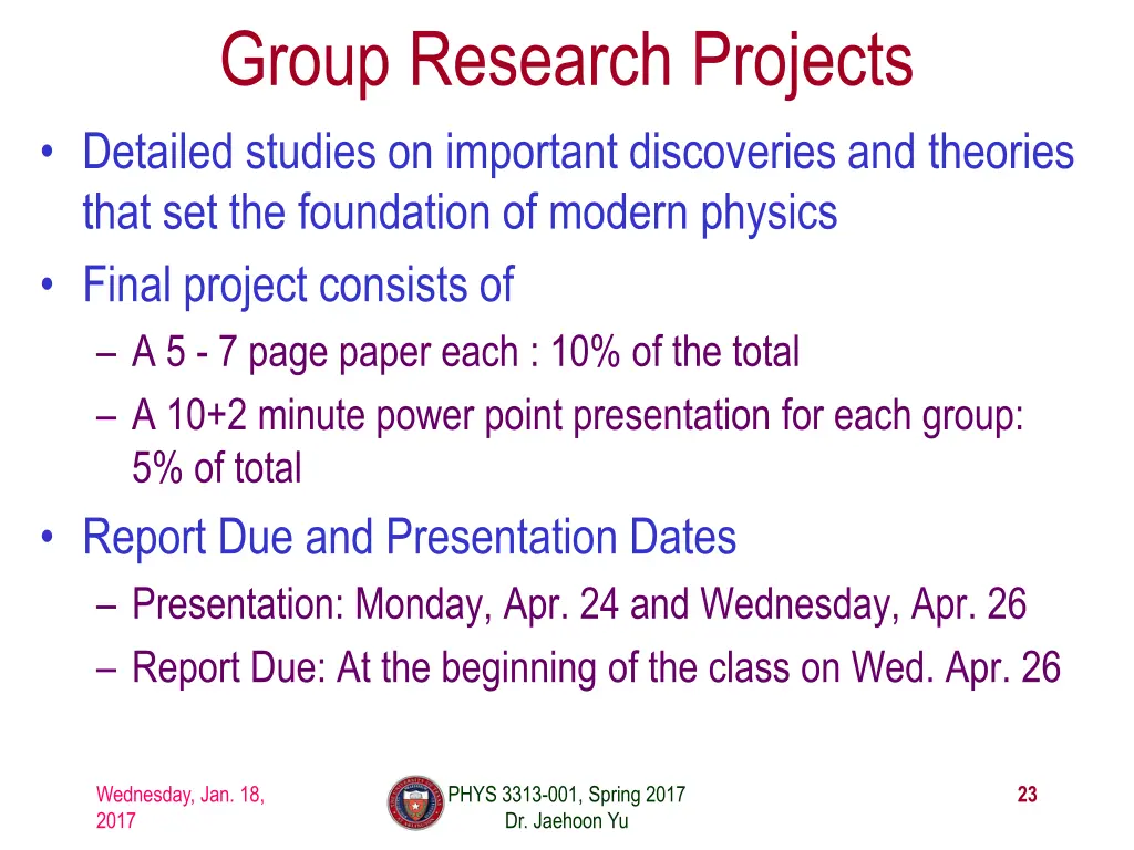 group research projects detailed studies