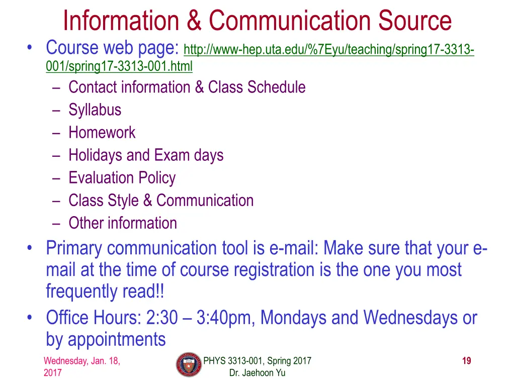 information communication source course web page