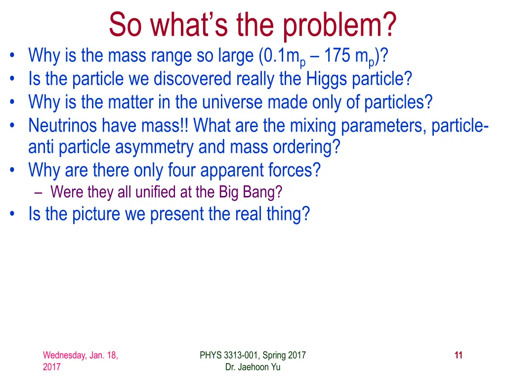 so what s the problem 1