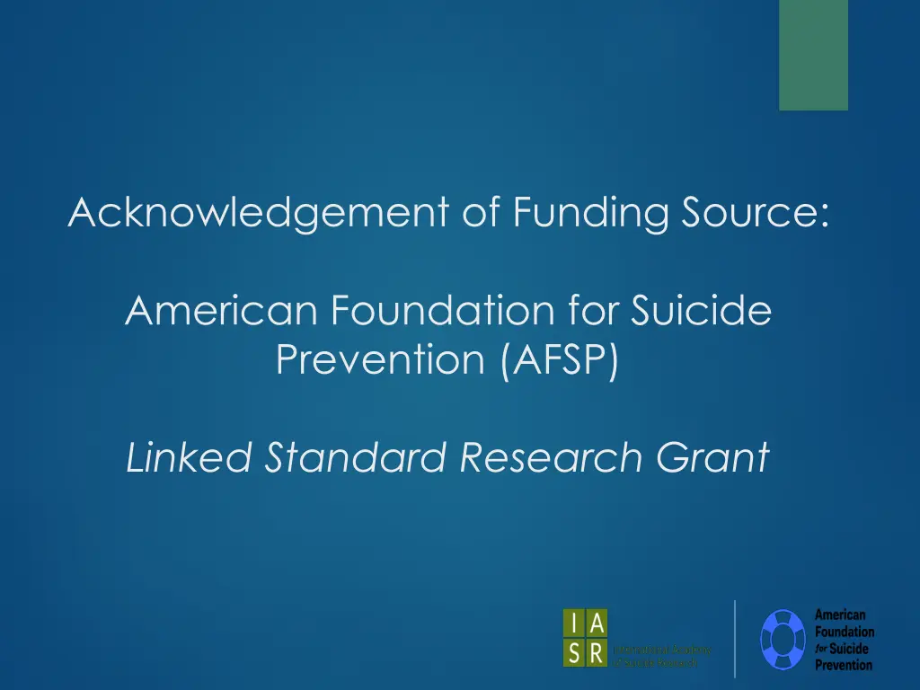 acknowledgement of funding source