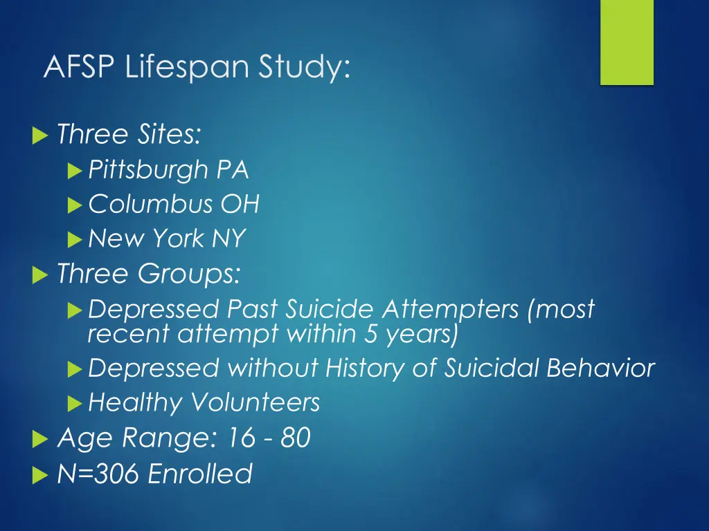 afsp lifespan study