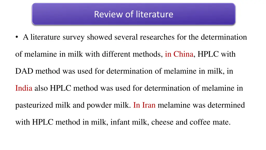 review of literature
