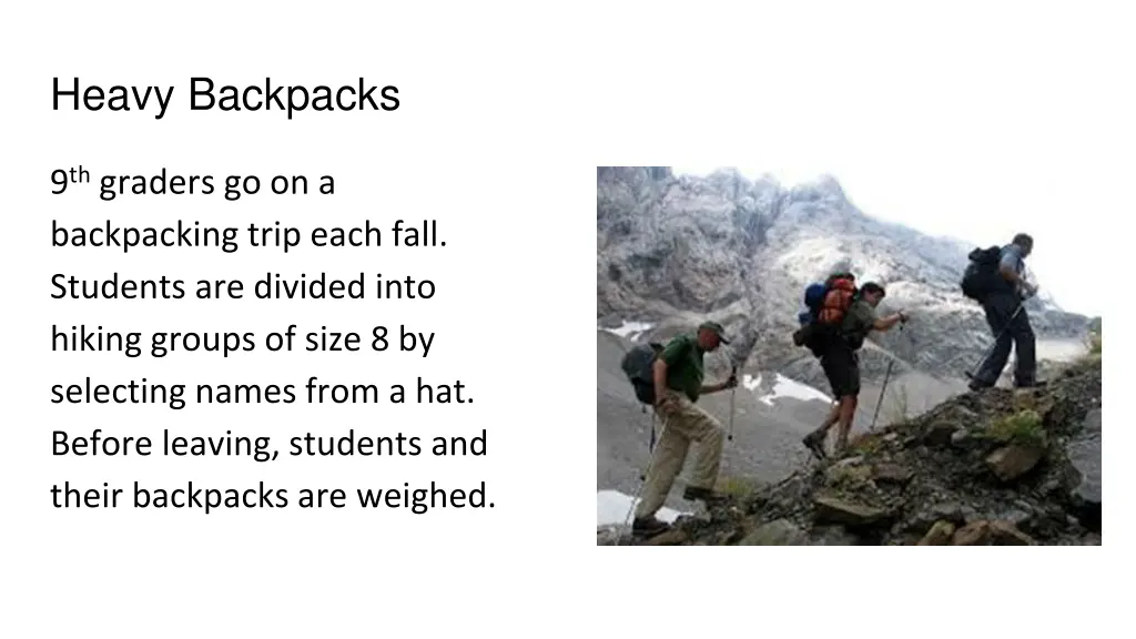 heavy backpacks