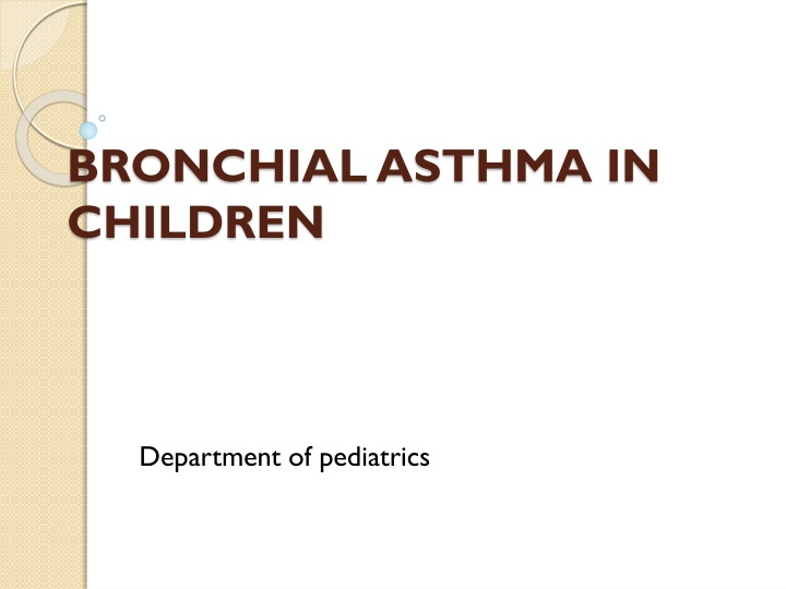 bronchial asthma in children