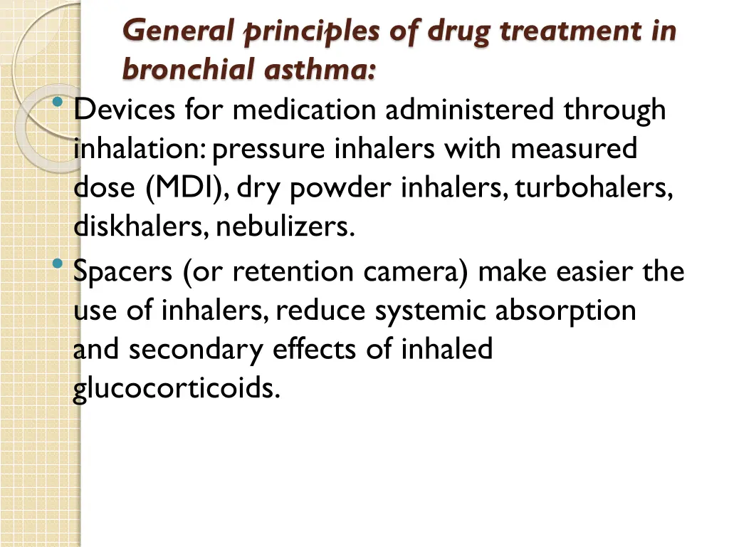 general principles of drug treatment in bronchial 2