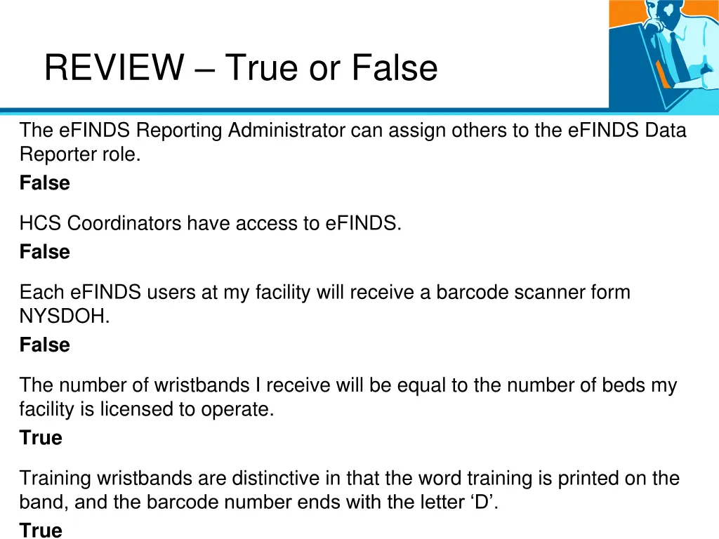 review true or false 1