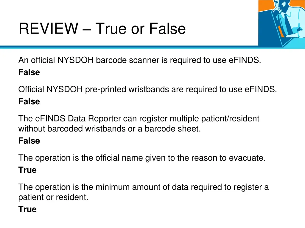 review true or false 2