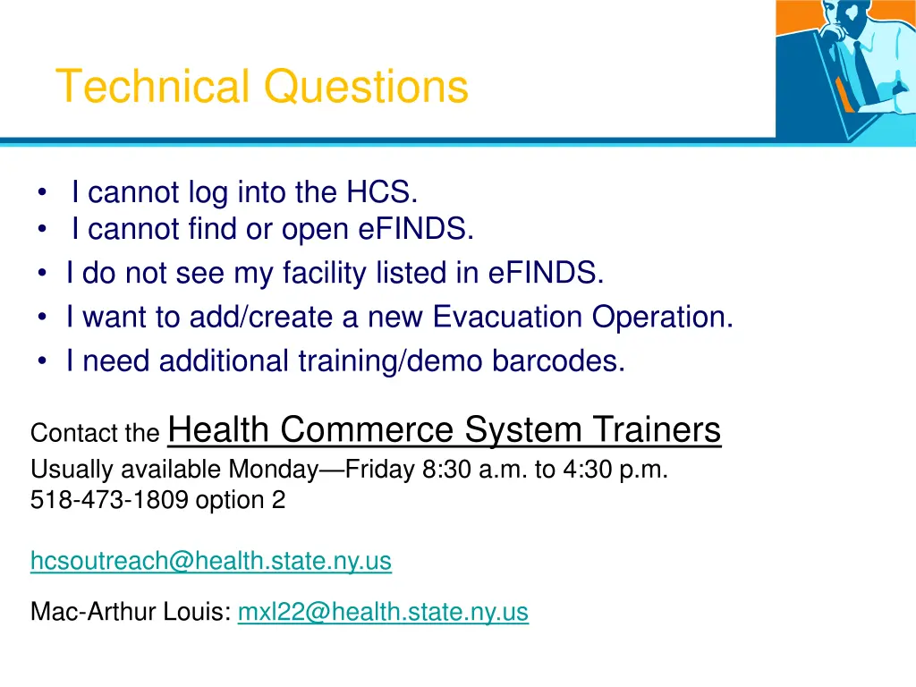 technical questions