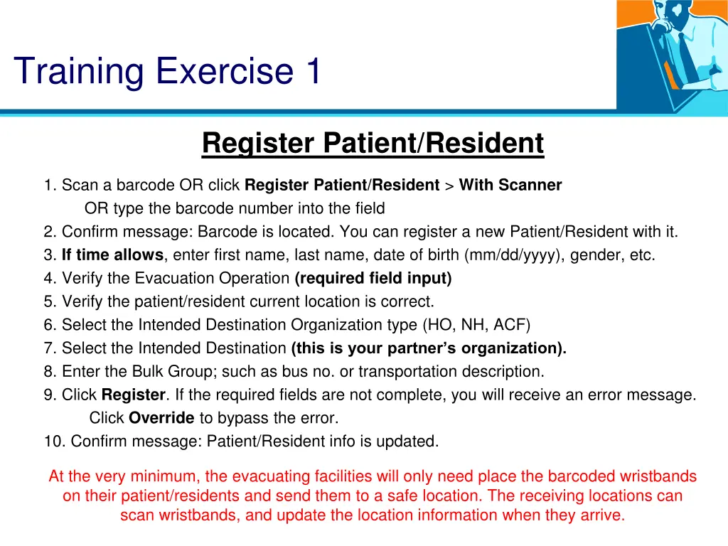 training exercise 1