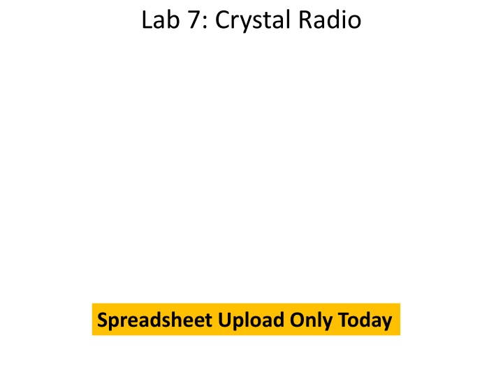 lab 7 crystal radio