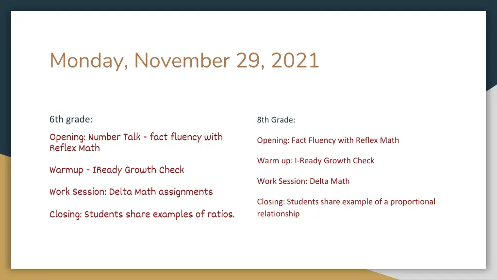 monday november 29 2021