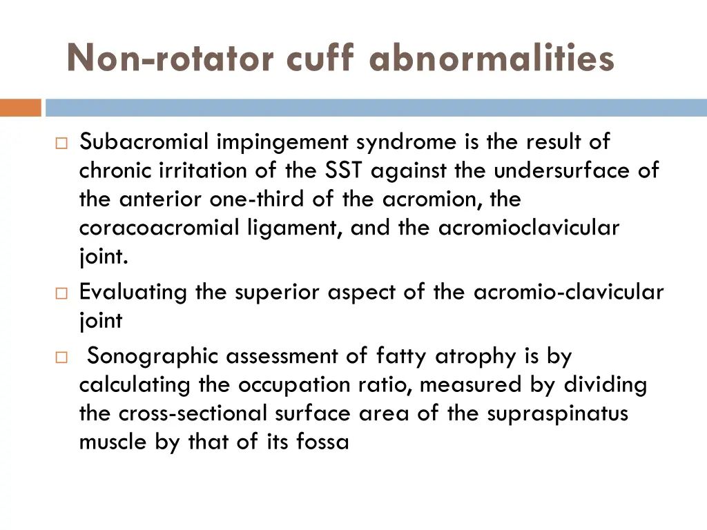 non rotator cuff abnormalities