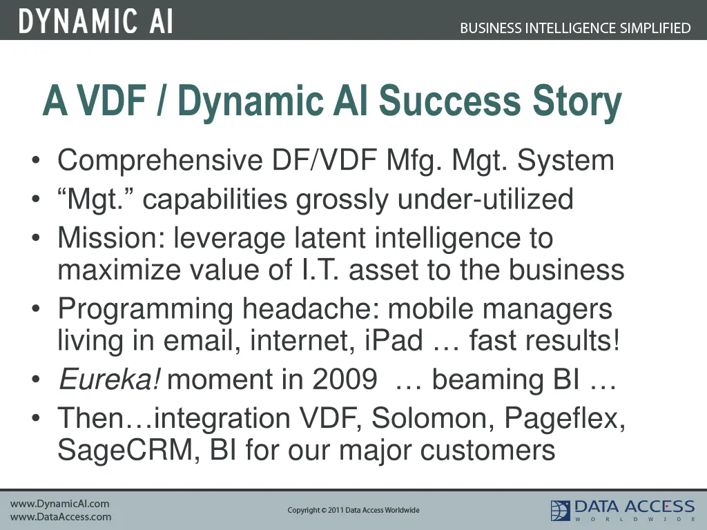 a vdf dynamic ai success story