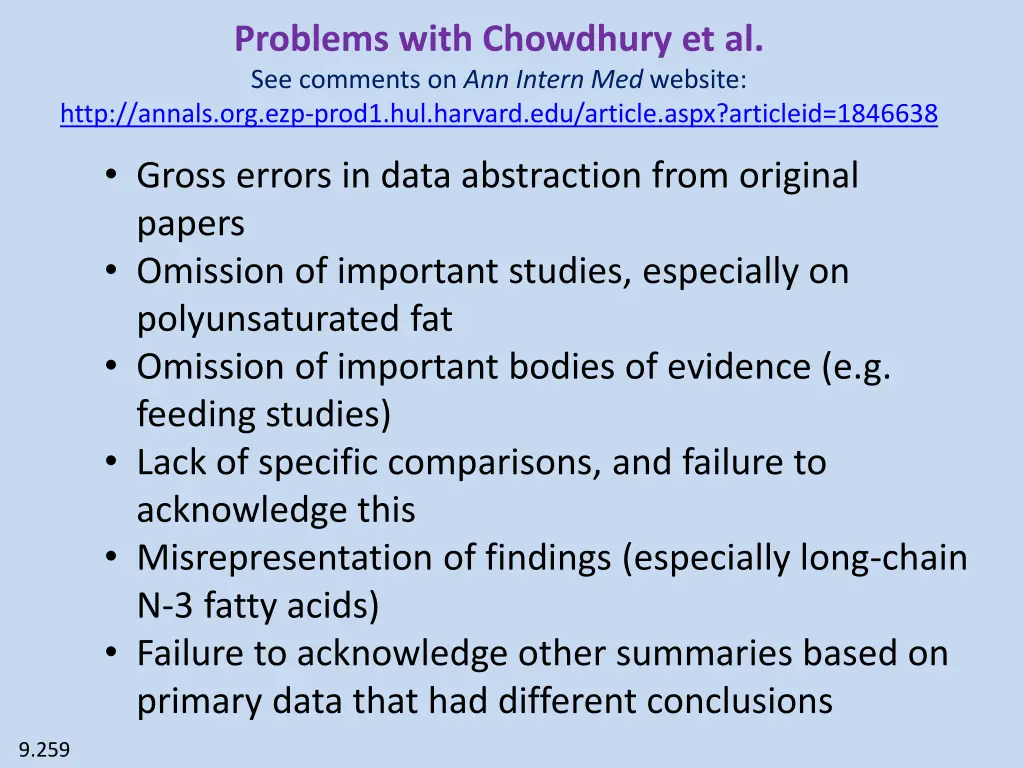 problems with chowdhury et al see comments