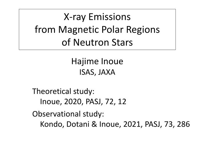 x ray emissions from magnetic polar regions