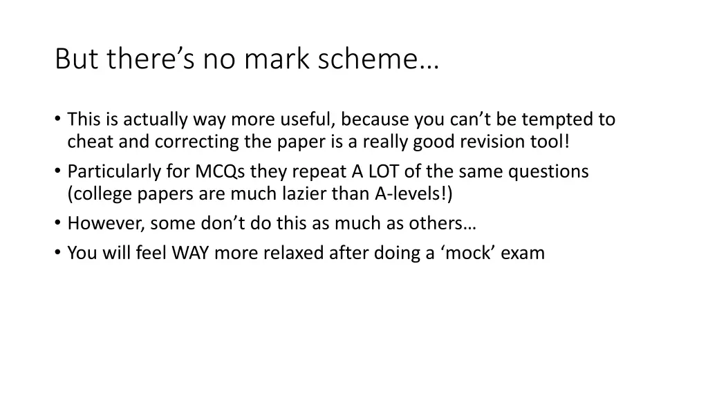 but there s no mark scheme