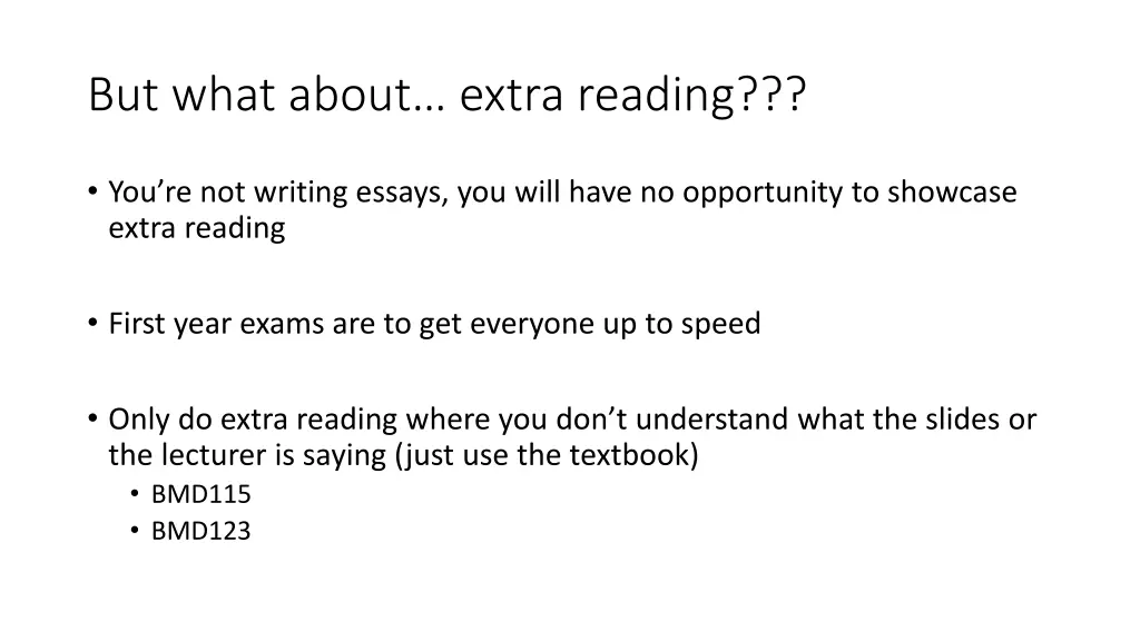 but what about extra reading