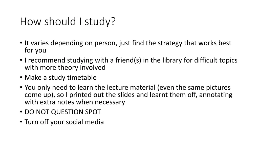 how should i study