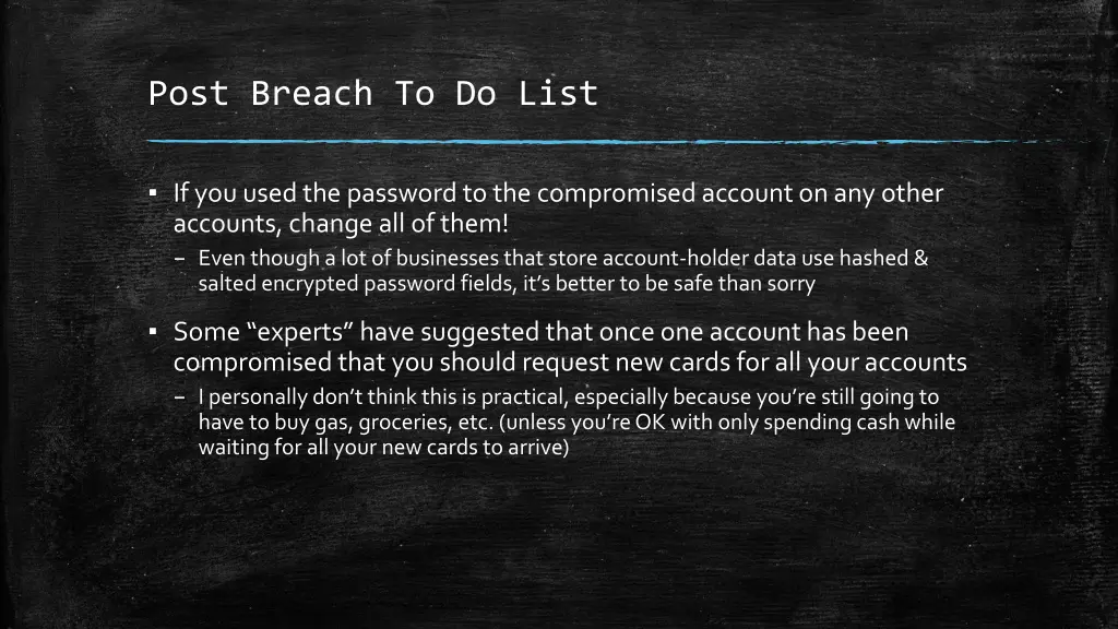 post breach to do list 2