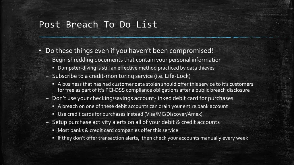 post breach to do list 3