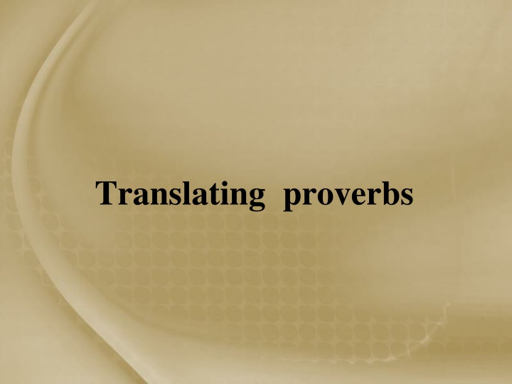 translating proverbs
