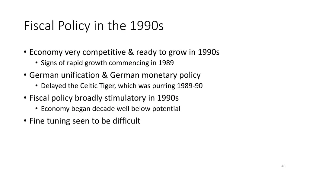 fiscal policy in the 1990s