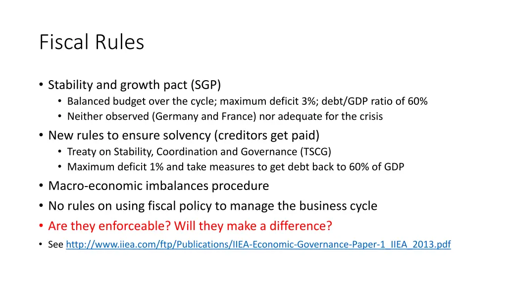fiscal rules