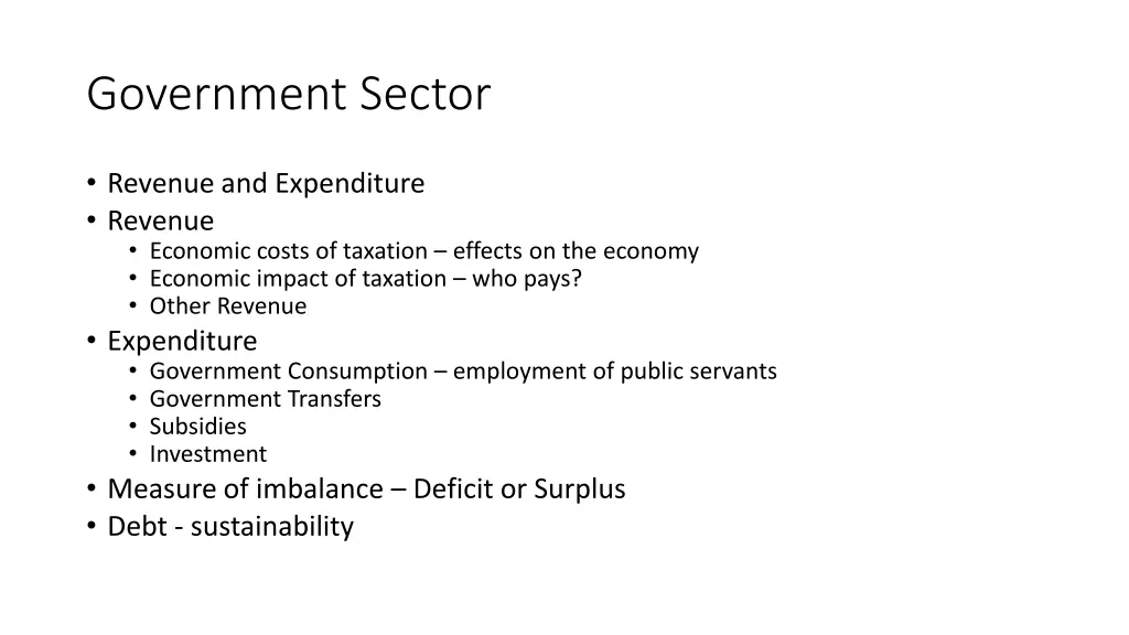 government sector