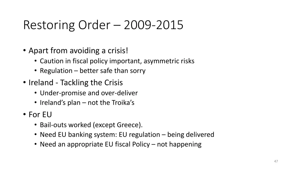 restoring order 2009 2015 1