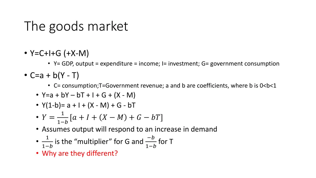 the goods market