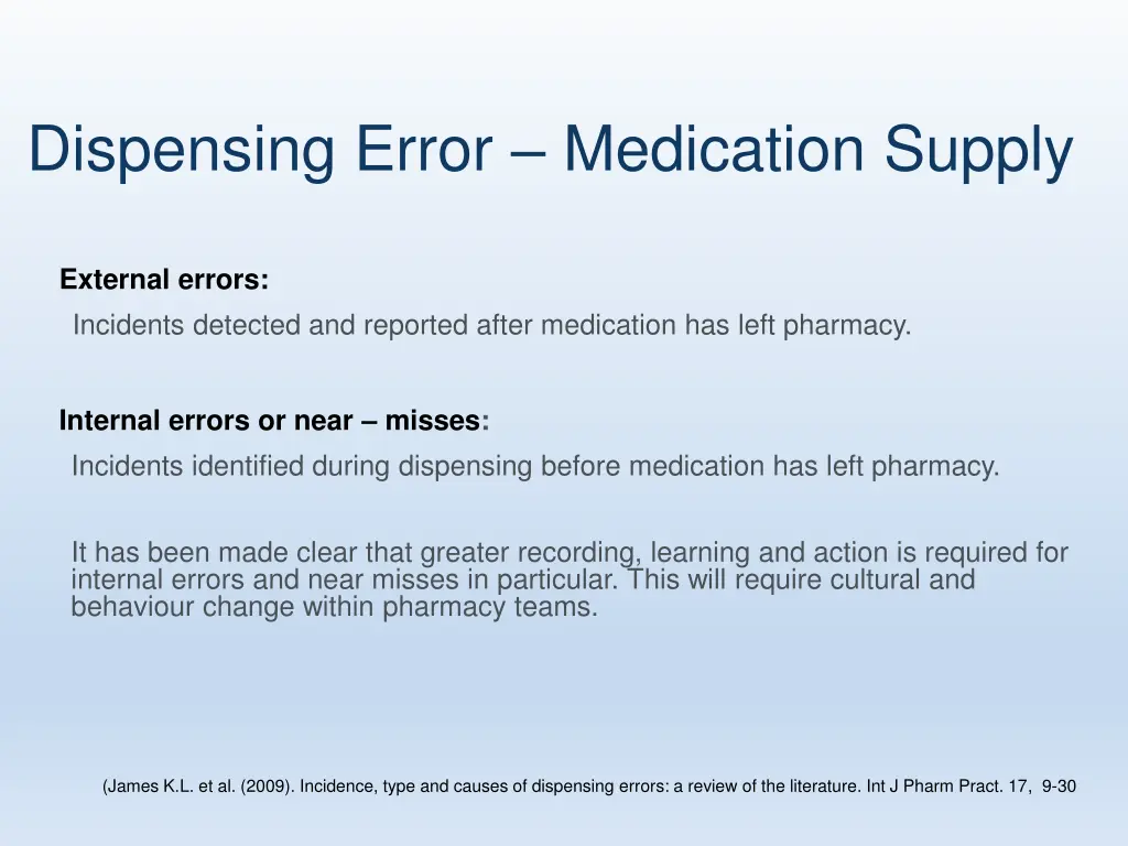 dispensing error medication supply