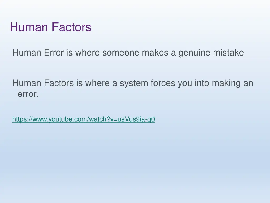 human factors