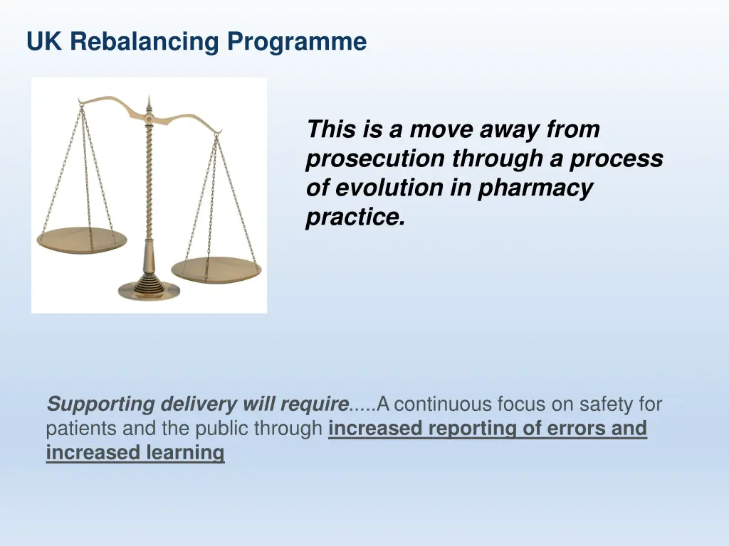 uk rebalancing programme
