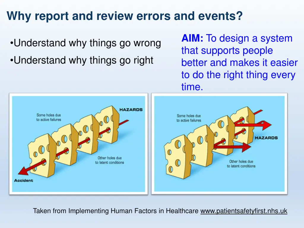 why report and review errors and events