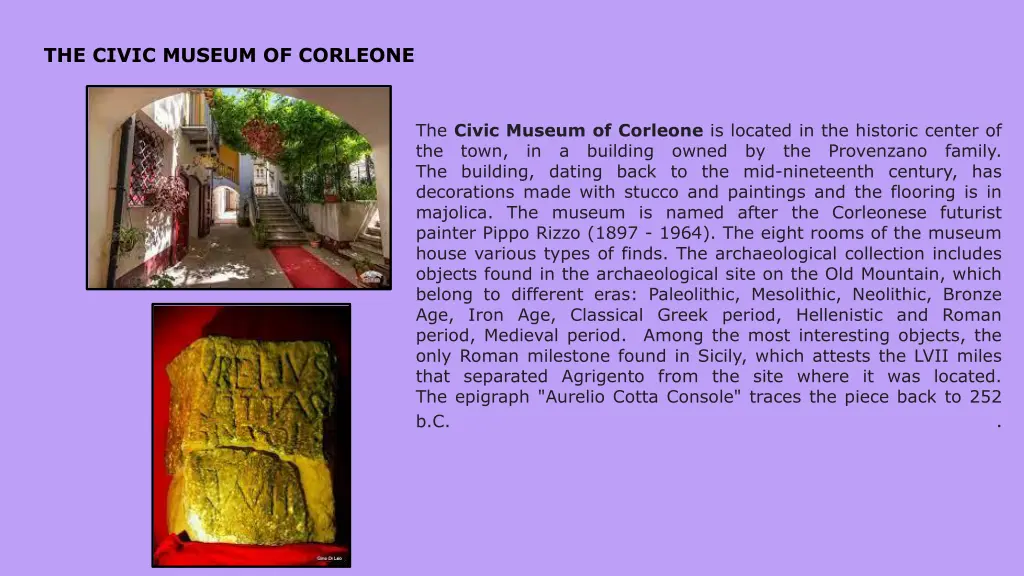 the civic museum of corleone